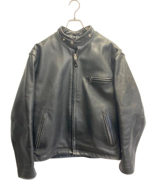 Schott（ショット）Schott (ショット) シングルライダースジャケット ブラック サイズ:42の古着・服飾アイテム