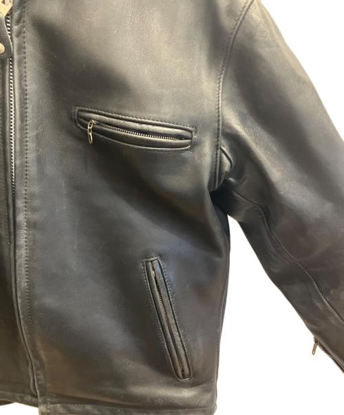 Schott（ショット）Schott (ショット) シングルライダースジャケット ブラック サイズ:42の古着・服飾アイテム