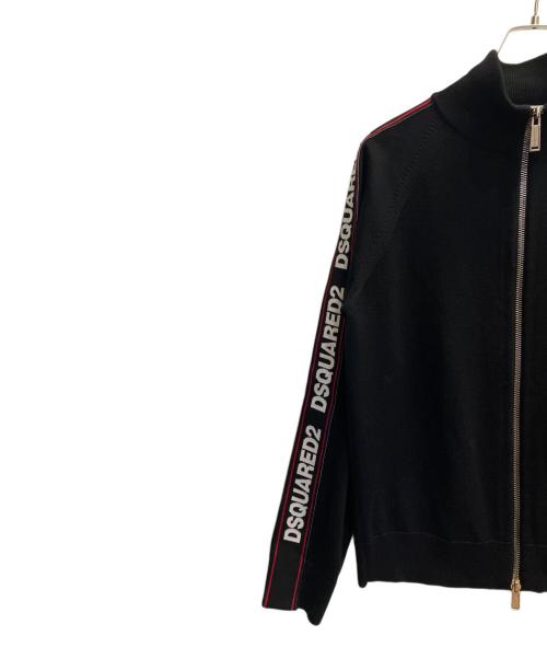 DSQUARED2（ディースクエアード）DSQUARED2 (ディースクエアード) ウールニットカーディガン ブラック サイズ:Lの古着・服飾アイテム