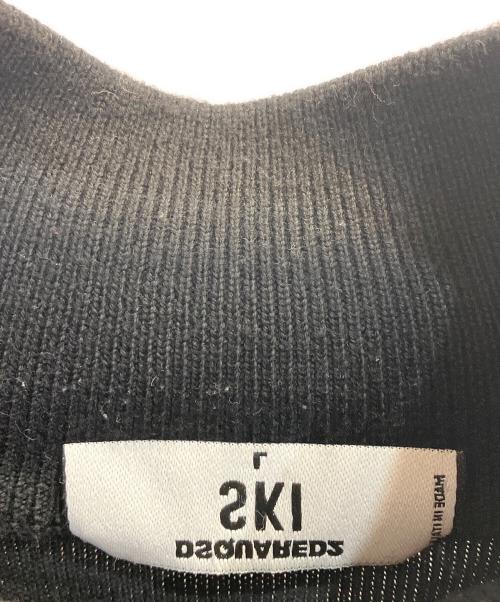 DSQUARED2（ディースクエアード）DSQUARED2 (ディースクエアード) ウールニットカーディガン ブラック サイズ:Lの古着・服飾アイテム