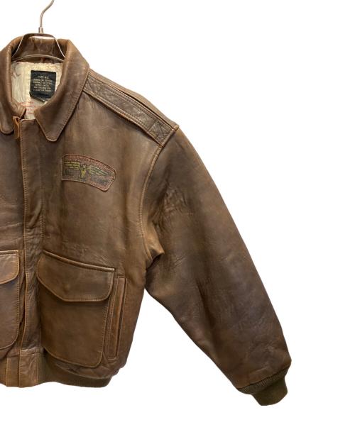 AVIREX（アヴィレックス）AVIREX (アヴィレックス) A-2 フライトレザージャケット ブラウン サイズ:XSの古着・服飾アイテム