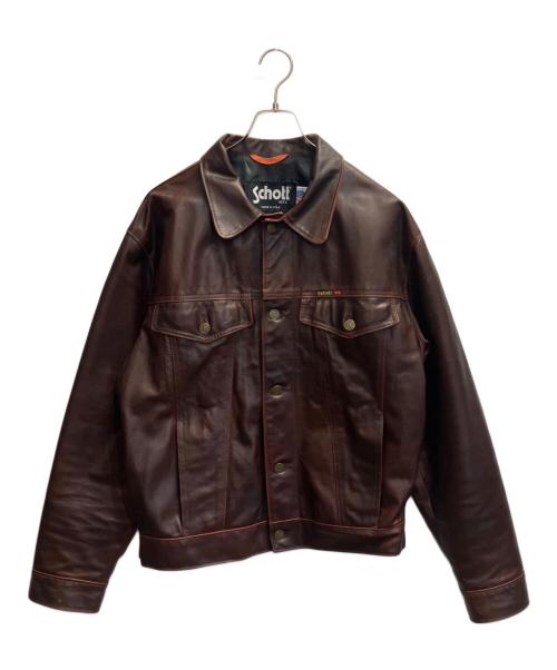 Schott（ショット）Schott (ショット) デニムトラッカージャケット ブラウン サイズ:Ｍの古着・服飾アイテム