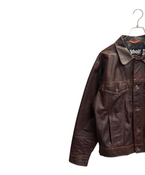 Schott（ショット）Schott (ショット) デニムトラッカージャケット ブラウン サイズ:Ｍの古着・服飾アイテム