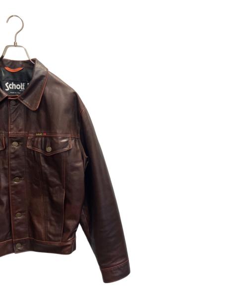 Schott（ショット）Schott (ショット) デニムトラッカージャケット ブラウン サイズ:Ｍの古着・服飾アイテム