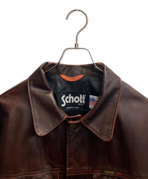 Schott（ショット）Schott (ショット) デニムトラッカージャケット ブラウン サイズ:Ｍの古着・服飾アイテム