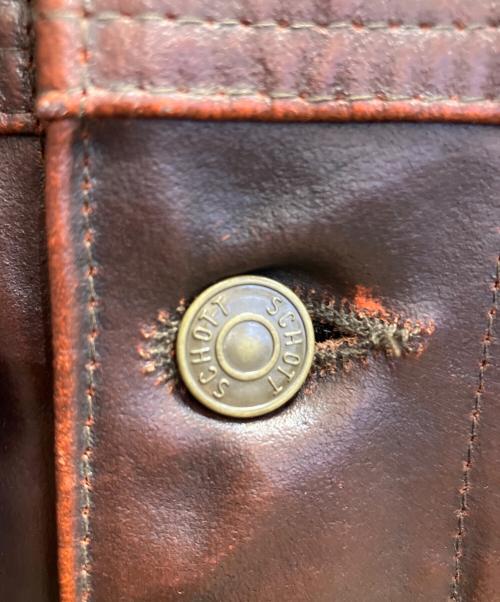 Schott（ショット）Schott (ショット) デニムトラッカージャケット ブラウン サイズ:Ｍの古着・服飾アイテム