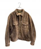 DIESELディーゼル）の古着「スウェードレザージャケット」｜ブラウン