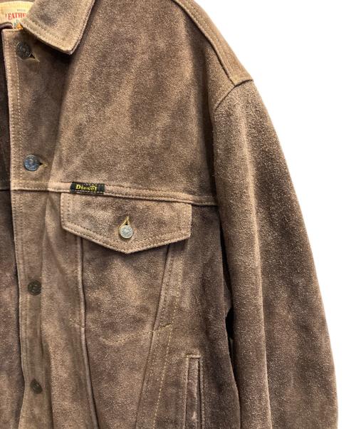 DIESEL（ディーゼル）DIESEL (ディーゼル) スウェードレザージャケット ブラウン サイズ:XXLの古着・服飾アイテム