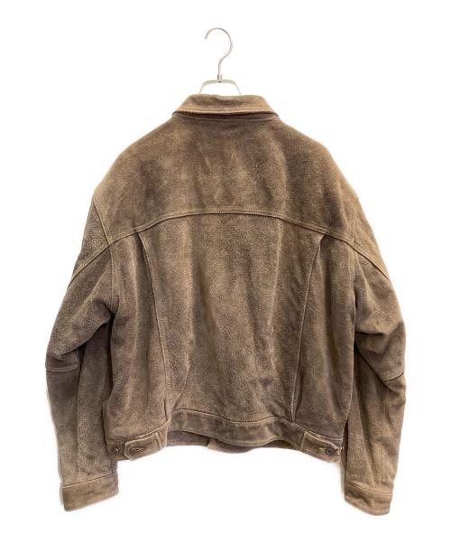 DIESEL（ディーゼル）DIESEL (ディーゼル) スウェードレザージャケット ブラウン サイズ:XXLの古着・服飾アイテム