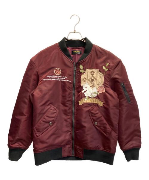 KON JAKU（コンジャク）KON JAKU (コンジャク) スカジャン レッド サイズ:Lの古着・服飾アイテム