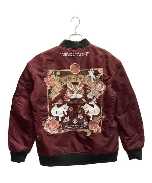 KON JAKU（コンジャク）KON JAKU (コンジャク) スカジャン レッド サイズ:Lの古着・服飾アイテム