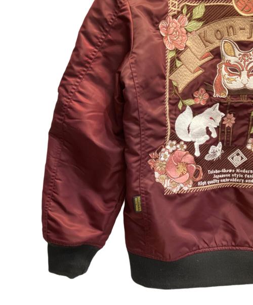 KON JAKU（コンジャク）KON JAKU (コンジャク) スカジャン レッド サイズ:Lの古着・服飾アイテム