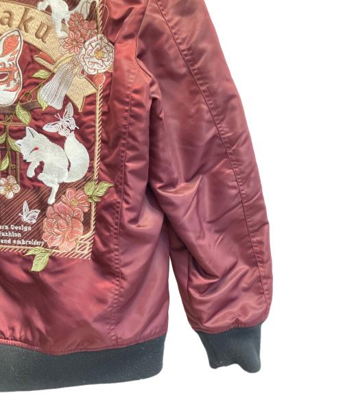 KON JAKU（コンジャク）KON JAKU (コンジャク) スカジャン レッド サイズ:Lの古着・服飾アイテム