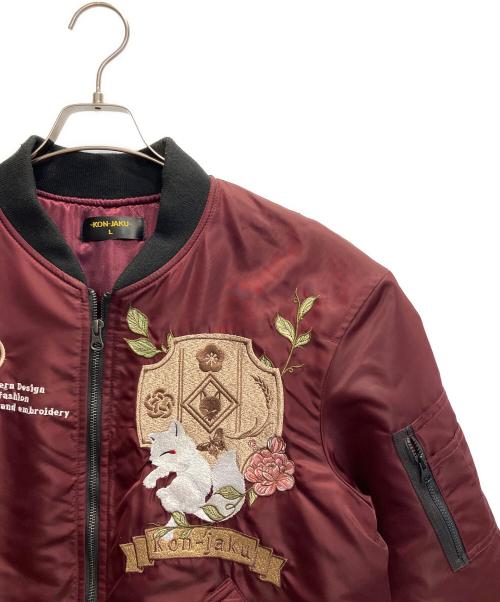 KON JAKU（コンジャク）KON JAKU (コンジャク) スカジャン レッド サイズ:Lの古着・服飾アイテム