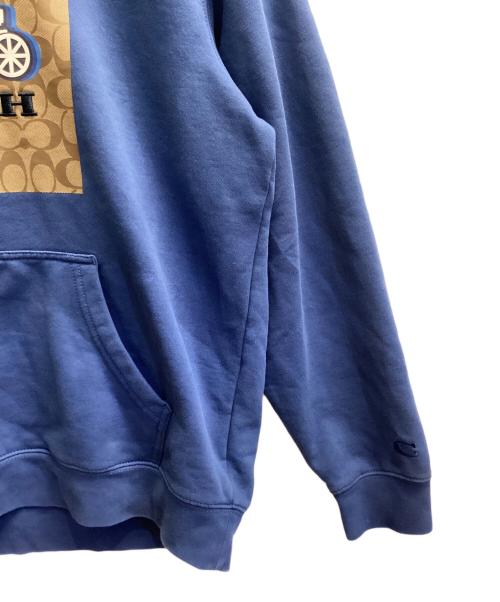COACH（コーチ）COACH (コーチ) プルオーバーパーカー ブルー サイズ:MIDIUM　175/100Aの古着・服飾アイテム
