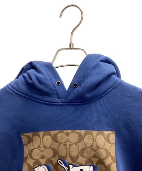 COACH（コーチ）COACH (コーチ) プルオーバーパーカー ブルー サイズ:MIDIUM　175/100Aの古着・服飾アイテム