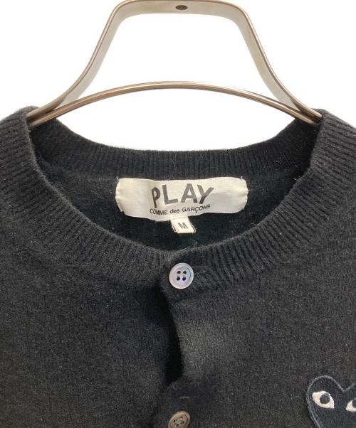 PLAY COMME des GARCONS（プレイコムデギャルソン）PLAY COMME des GARCONS (プレイコムデギャルソン) ハートワッペンニットカーディガン ブラック サイズ:Ｍの古着・服飾アイテム