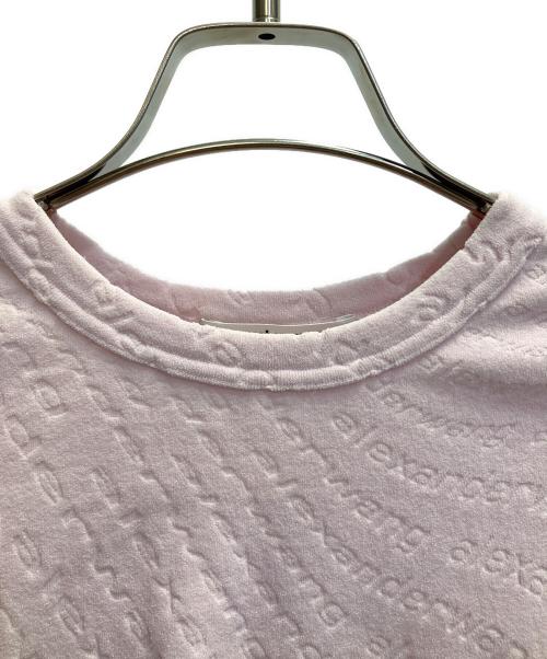 ALEXANDER WANG（アレキサンダー・ワン）ALEXANDER WANG (アレキサンダー・ワン) クロップド丈 ロゴT ピンク サイズ:XSの古着・服飾アイテム
