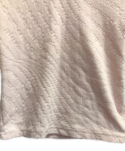 ALEXANDER WANG（アレキサンダー・ワン）ALEXANDER WANG (アレキサンダー・ワン) クロップド丈 ロゴT ピンク サイズ:XSの古着・服飾アイテム