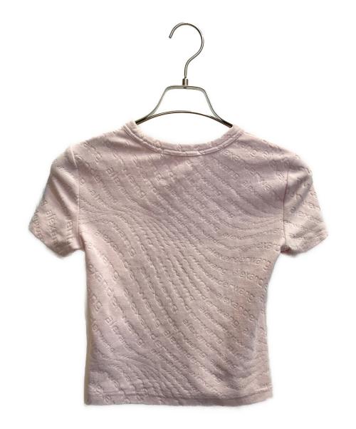 ALEXANDER WANG（アレキサンダー・ワン）ALEXANDER WANG (アレキサンダー・ワン) クロップド丈 ロゴT ピンク サイズ:XSの古着・服飾アイテム