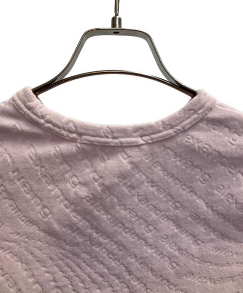 ALEXANDER WANG（アレキサンダー・ワン）ALEXANDER WANG (アレキサンダー・ワン) クロップド丈 ロゴT ピンク サイズ:XSの古着・服飾アイテム
