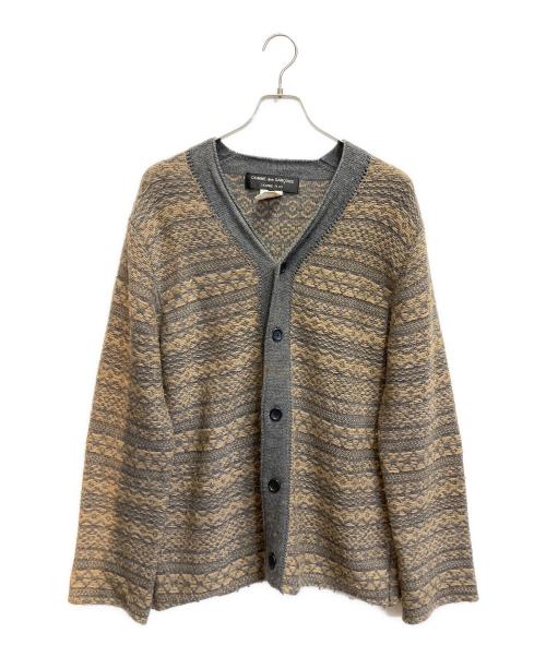 COMME des GARCONS HOMME PLUS（コムデギャルソンオムプリュス）COMME des GARCONS HOMME PLUS (コムデギャルソンオムプリュス) ウールカーディガン ベージュ×グレー サイズ:Lの古着・服飾アイテム
