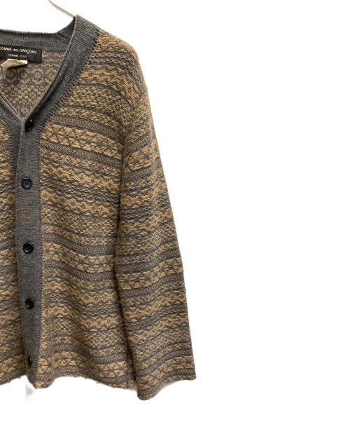 COMME des GARCONS HOMME PLUS（コムデギャルソンオムプリュス）COMME des GARCONS HOMME PLUS (コムデギャルソンオムプリュス) ウールカーディガン ベージュ×グレー サイズ:Lの古着・服飾アイテム