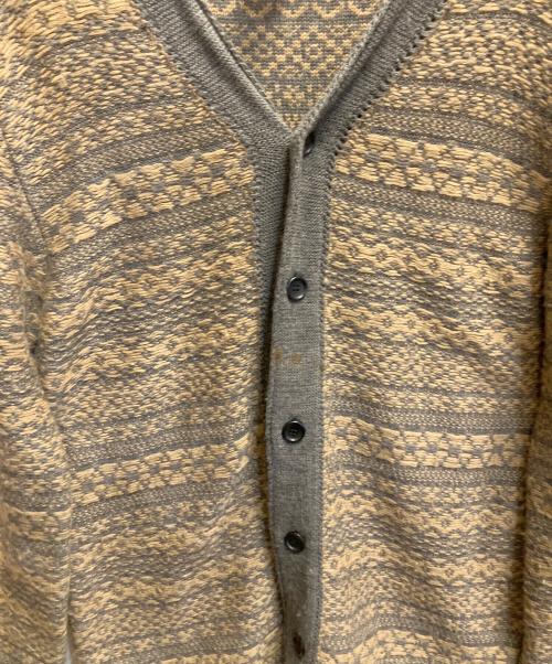 COMME des GARCONS HOMME PLUS（コムデギャルソンオムプリュス）COMME des GARCONS HOMME PLUS (コムデギャルソンオムプリュス) ウールカーディガン ベージュ×グレー サイズ:Lの古着・服飾アイテム
