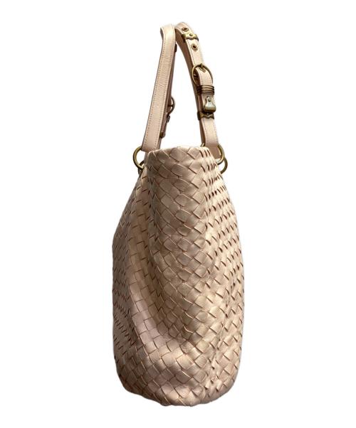 BOTTEGA VENETA（ボッテガベネタ）BOTTEGA VENETA (ボッテガベネタ) イントレチャート トートバッグ ピンクの古着・服飾アイテム