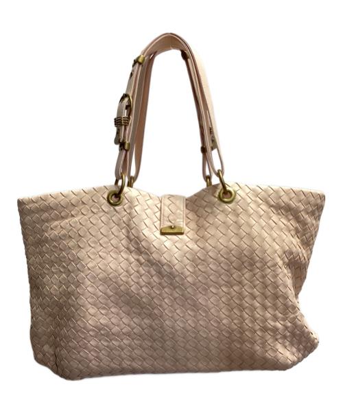 BOTTEGA VENETA（ボッテガベネタ）BOTTEGA VENETA (ボッテガベネタ) イントレチャート トートバッグ ピンクの古着・服飾アイテム