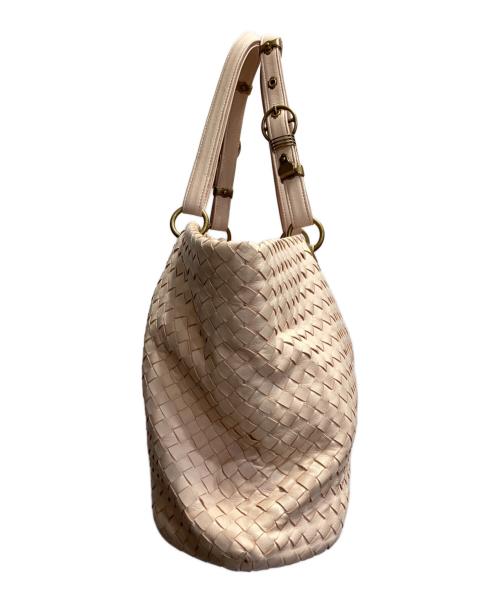 BOTTEGA VENETA（ボッテガベネタ）BOTTEGA VENETA (ボッテガベネタ) イントレチャート トートバッグ ピンクの古着・服飾アイテム