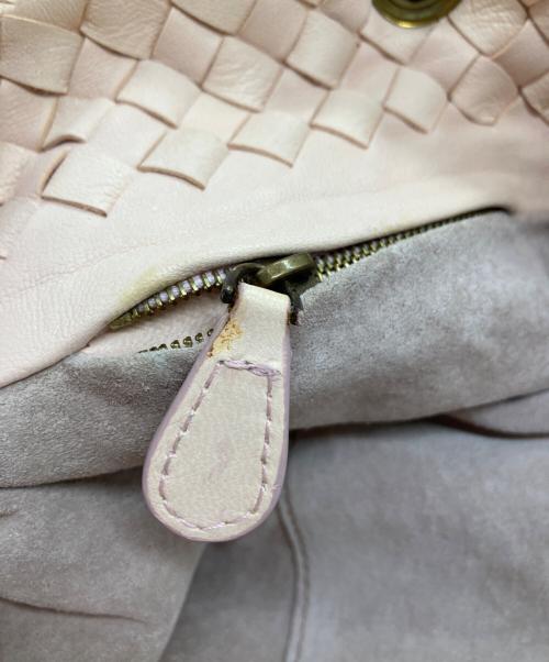 BOTTEGA VENETA（ボッテガベネタ）BOTTEGA VENETA (ボッテガベネタ) イントレチャート トートバッグ ピンクの古着・服飾アイテム