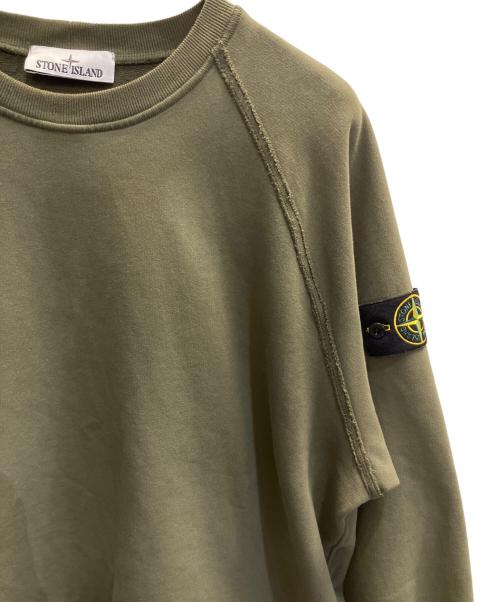 STONE ISLAND（ストーンアイランド）STONE ISLAND (ストーンアイランド) コンパスモチーフ スウェットシャツ カーキ サイズ:Lの古着・服飾アイテム