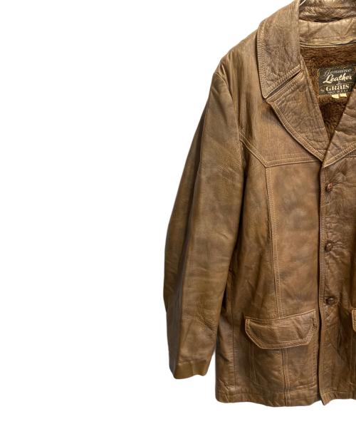 GRaIS（グレイス）GRaIS (グレイス) ノーフォークレザージャケット ブラウン サイズ:42の古着・服飾アイテム