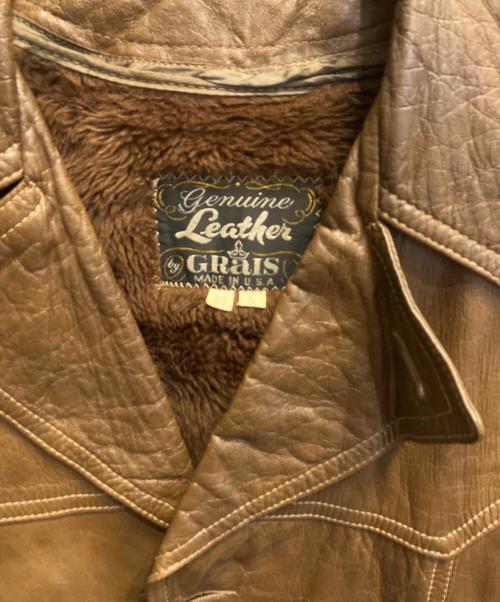 GRaIS（グレイス）GRaIS (グレイス) ノーフォークレザージャケット ブラウン サイズ:42の古着・服飾アイテム