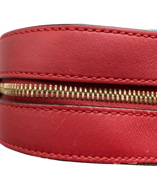 GUCCI（グッチ）GUCCI (グッチ) チェーンショルダー ポシェット ブルー×レッドの古着・服飾アイテム