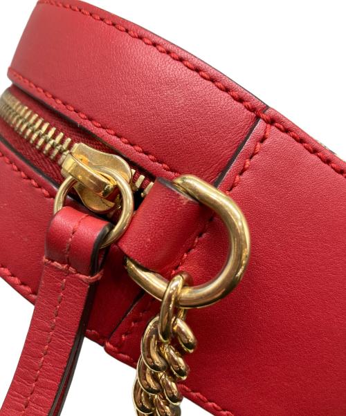 GUCCI（グッチ）GUCCI (グッチ) チェーンショルダー ポシェット ブルー×レッドの古着・服飾アイテム