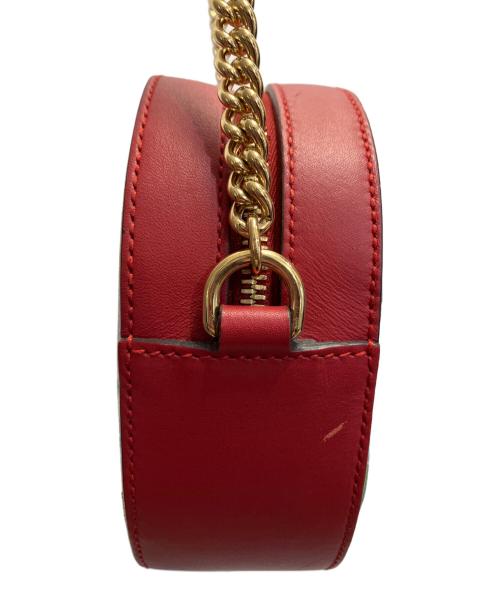 GUCCI（グッチ）GUCCI (グッチ) チェーンショルダー ポシェット ブルー×レッドの古着・服飾アイテム