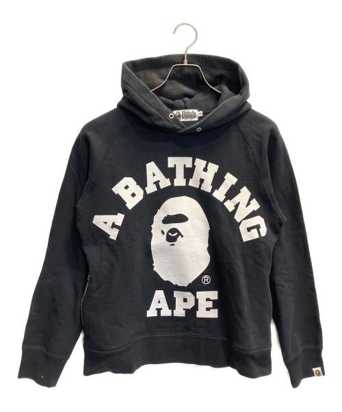 A BATHING APE（ア ベイシング エイプ）A BATHING APE (ア ベイシング エイプ) プルオーバーパーカー ブラック サイズ:Mの古着・服飾アイテム