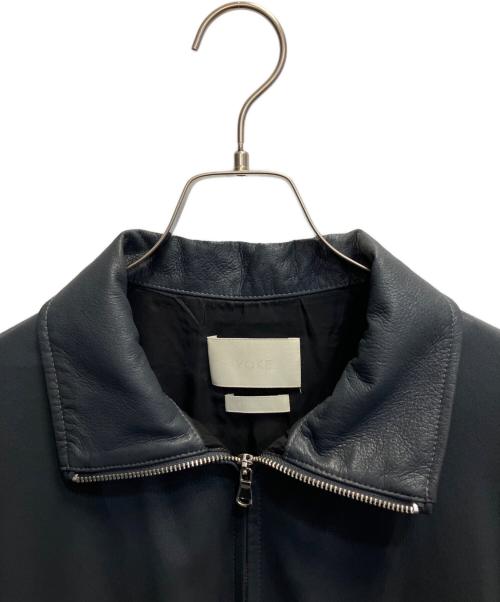 YOKE（ヨーク）YOKE (ヨーク) LEATHER TRAINING JACKET グレー サイズ:Lの古着・服飾アイテム