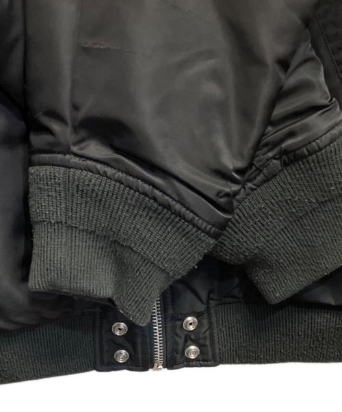 DIESEL（ディーゼル）DIESEL (ディーゼル) クラッシュ加工MA-1ジャケット ブラック×オレンジ サイズ:Lの古着・服飾アイテム