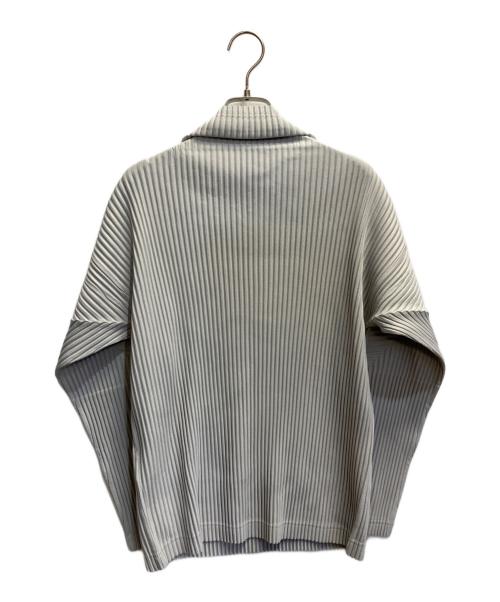 HOMME PLISSE ISSEY MIYAKE（オム プリッセ イッセイ ミヤケ）HOMME PLISSE ISSEY MIYAKE (オム プリッセ イッセイ ミヤケ) プリーツハイネックカットソー グレー サイズ:２の古着・服飾アイテム