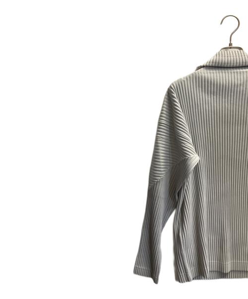 HOMME PLISSE ISSEY MIYAKE（オム プリッセ イッセイ ミヤケ）HOMME PLISSE ISSEY MIYAKE (オム プリッセ イッセイ ミヤケ) プリーツハイネックカットソー グレー サイズ:２の古着・服飾アイテム