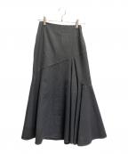 DRIES VAN NOTENドリスヴァンノッテン）の古着「アシンメトリースカート」｜グレー