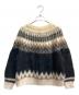 BATONER (バトナ―) モヘアウールアルパカノルディック柄セーター ブラック×アイボリー サイズ:1：10000円