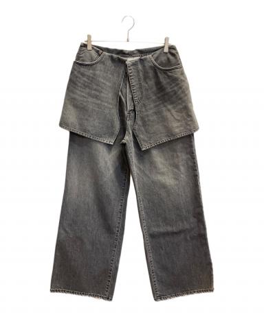 中古・古着通販】DAIRIKU (ダイリク) Skirt Docking Wide Denim Pants