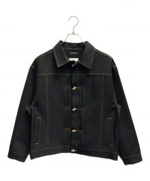 TENDER PERSON（テンダ―パーソン）の古着「ANTIQUE KAMEO TRUCKER JACKET」｜ブラック