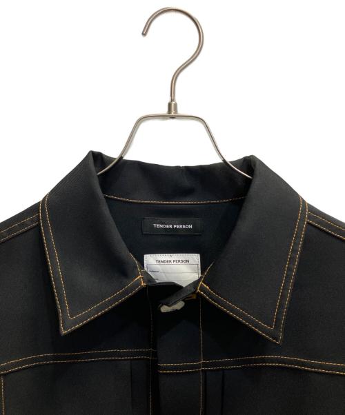 TENDER PERSON（テンダ―パーソン）TENDER PERSON (テンダ―パーソン) ANTIQUE KAMEO TRUCKER JACKET ブラック サイズ:2の古着・服飾アイテム