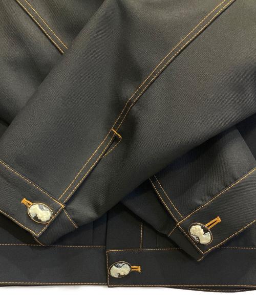 TENDER PERSON（テンダ―パーソン）TENDER PERSON (テンダ―パーソン) ANTIQUE KAMEO TRUCKER JACKET ブラック サイズ:2の古着・服飾アイテム