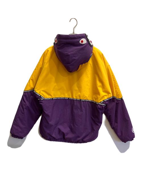 A BATHING APE（アベイシングエイプ）A BATHING APE (アベイシングエイプ) 中綿ジャケット パープル×イエロー サイズ:Sの古着・服飾アイテム